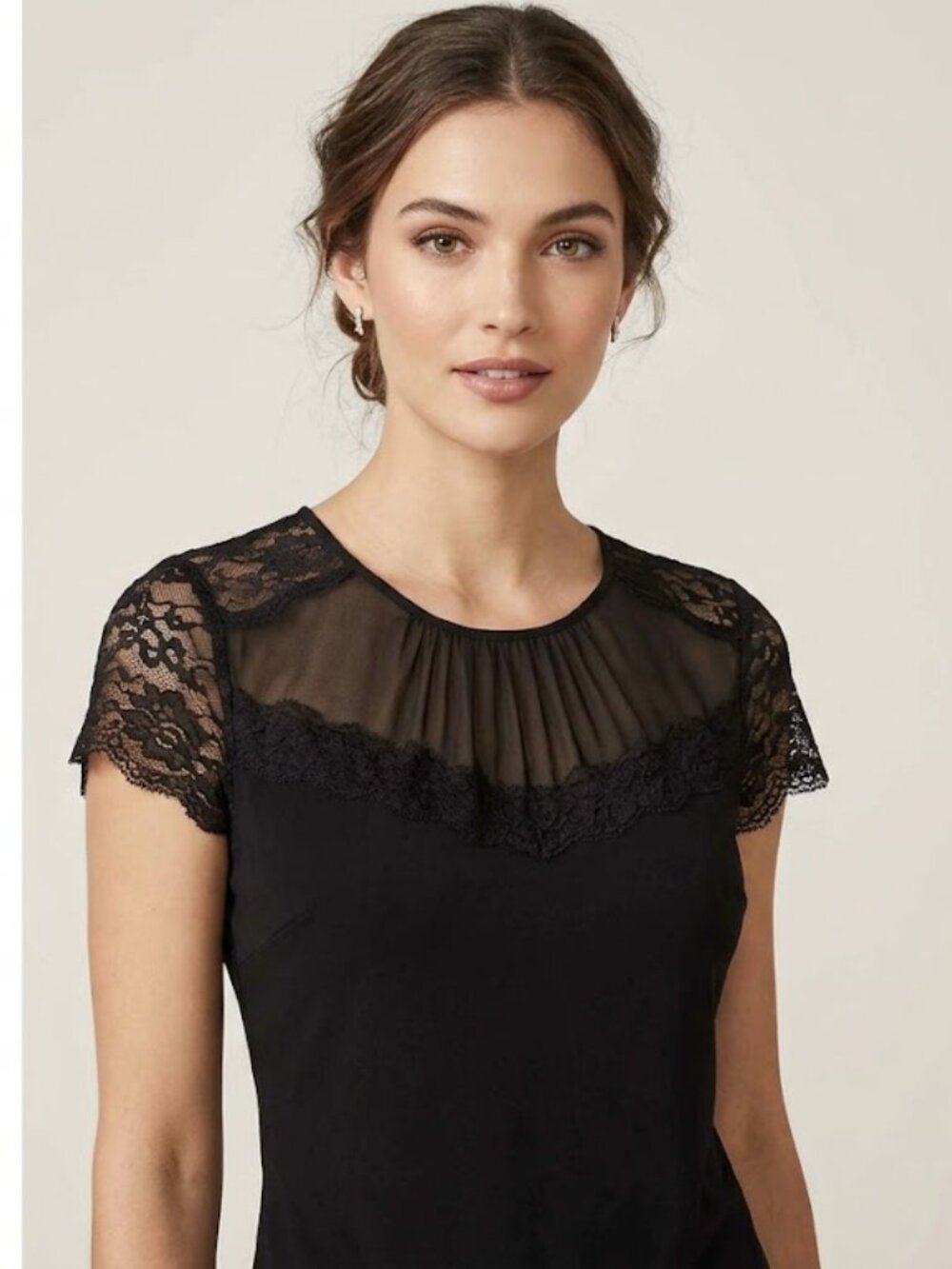 Express Black Lace Top Sz Medium